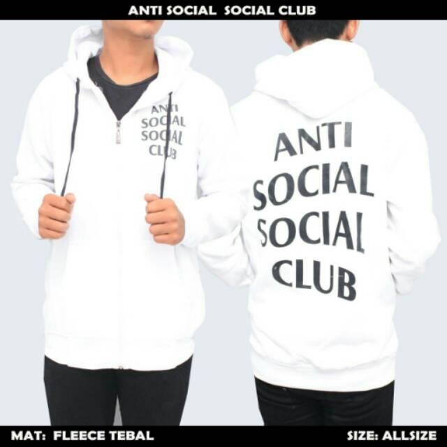 Sweater anti social social club white/sweater anti social social club keren