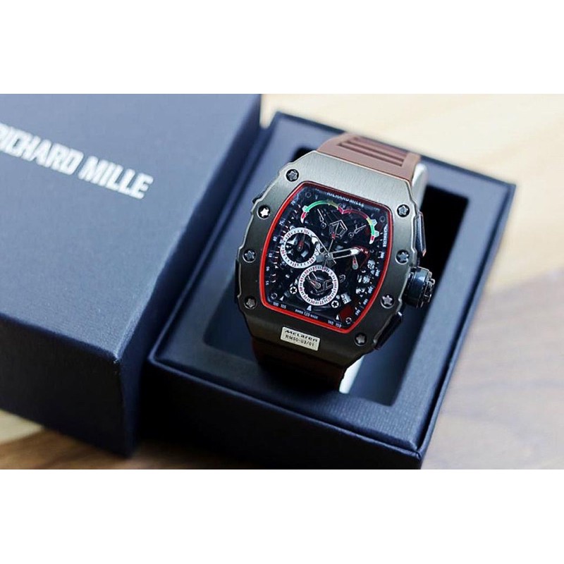 JAM TANGAN PRIA RM CRONO AKTIF FREE BOX