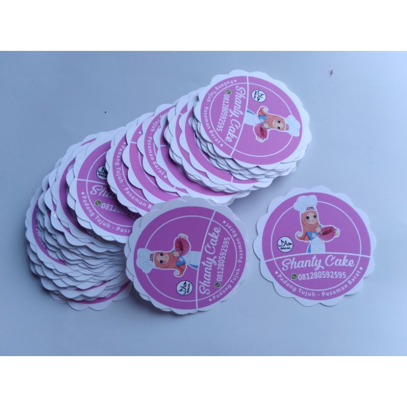 

Stiker polyposter Produk kemasan makanan