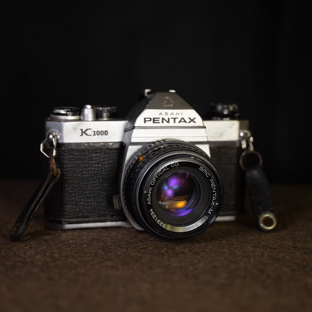 PENTAX K1000 +LENSA PENTAX 50 mm F 2.0 LIKE NEW  KAMERA FILM KAMERA ANALOG