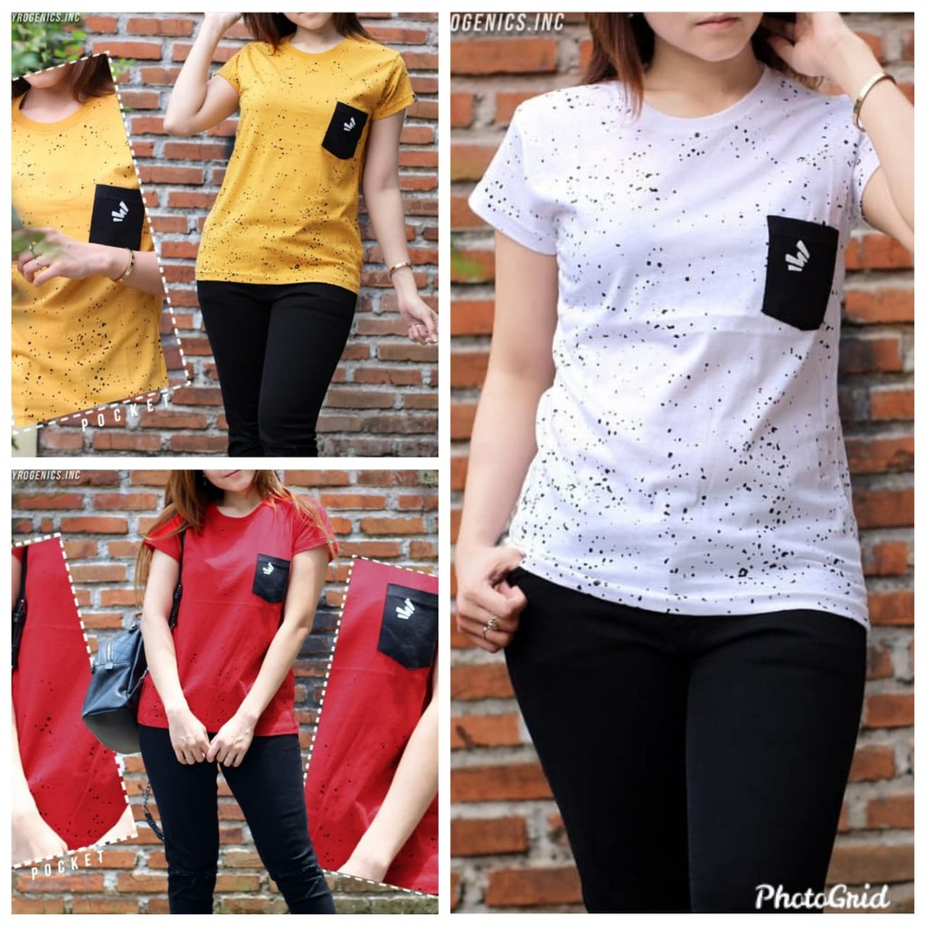 CN - Fashion Wanita / Kaos Cewek Kaos 3Secon Kaos Distro Fullprint Bercak Kaos Three Second