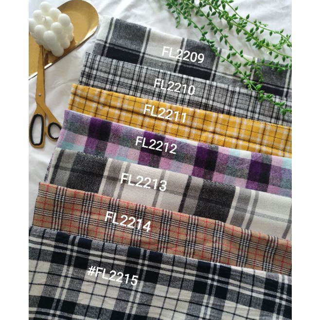 6-50 Kain flanel bahan kotak katun yarndyed harga per 0.5meter/kain meteran