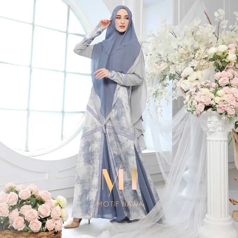 GAMIS SET SYAR’I AYANA BATCH 4 BY MOTIF HAWA | GAMIS SULTAN MEWAH