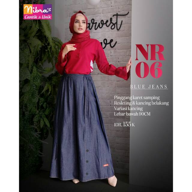[Original] Rok Jeans Nibras NR 06 Bawahan Wanita Muslimah Murah Branded Berkualitas Promo