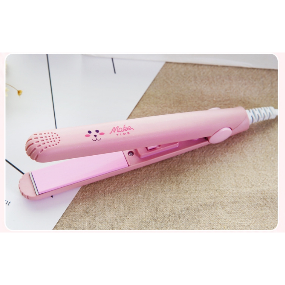 Catokan Mini Alat Catok Rambut Mini 2in1 Set Lurus dan Keriting Make Time Karakter-5