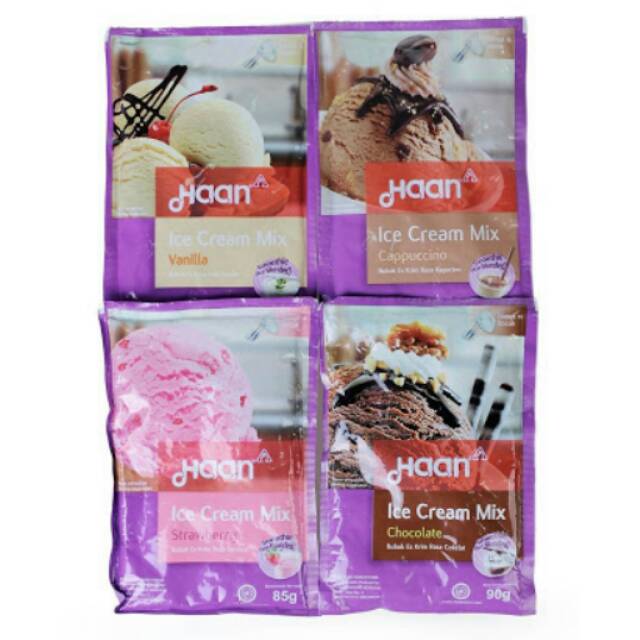 

85gr Haan Ice Cream/Bubuk Ice Cream Instan/Tepung Ice Cream Variant Rasa