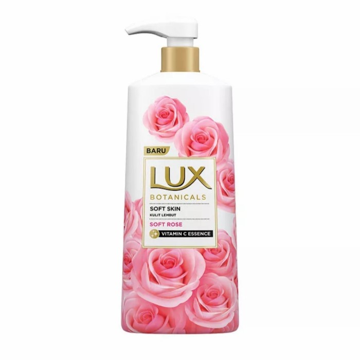 Za012 Lux Botanicals Soft Rose Sabun Mandi Cair Pump/ Botol 580Ml rf0F
