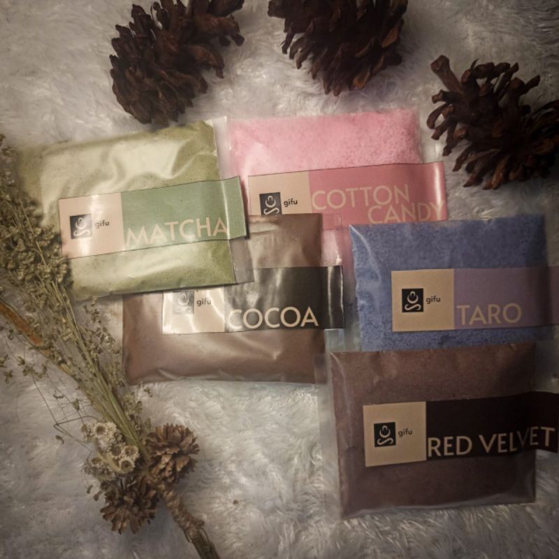 

Gifu Powder Sachet (Matcha, Cocoa, Taro, Red Velvet, Cotton Candy)