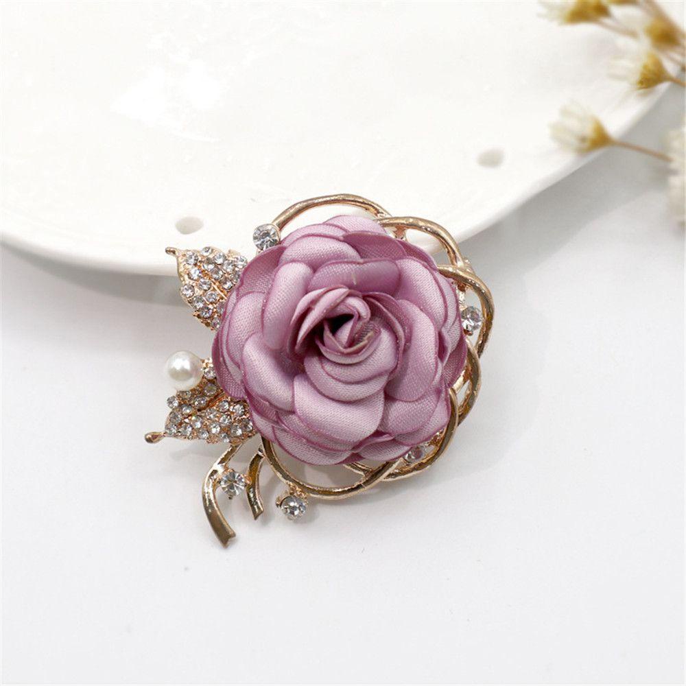 Wonder Bros Pin Pesta Wanita Pria Aksesoris Fashion Pesona Hadiah Enamel Bunga Pernikahan Boutonniere