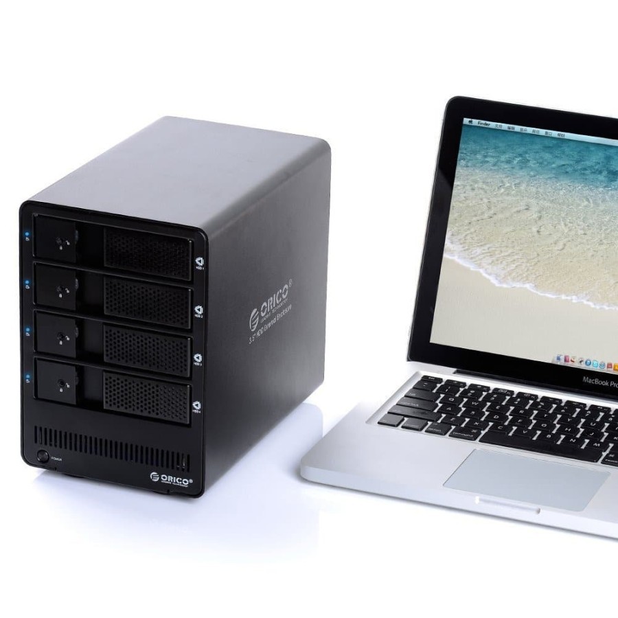Hdd harddisk enclosure Orico 4 bay 3.5 sata Usb 3.0 5Gbps 64tb aluminum 9548u3 - Casing external hard drive 9548-u3