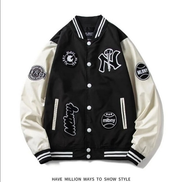 MLB Ny Jaket Baseball Varsity Unisex (Pria/Wanita)