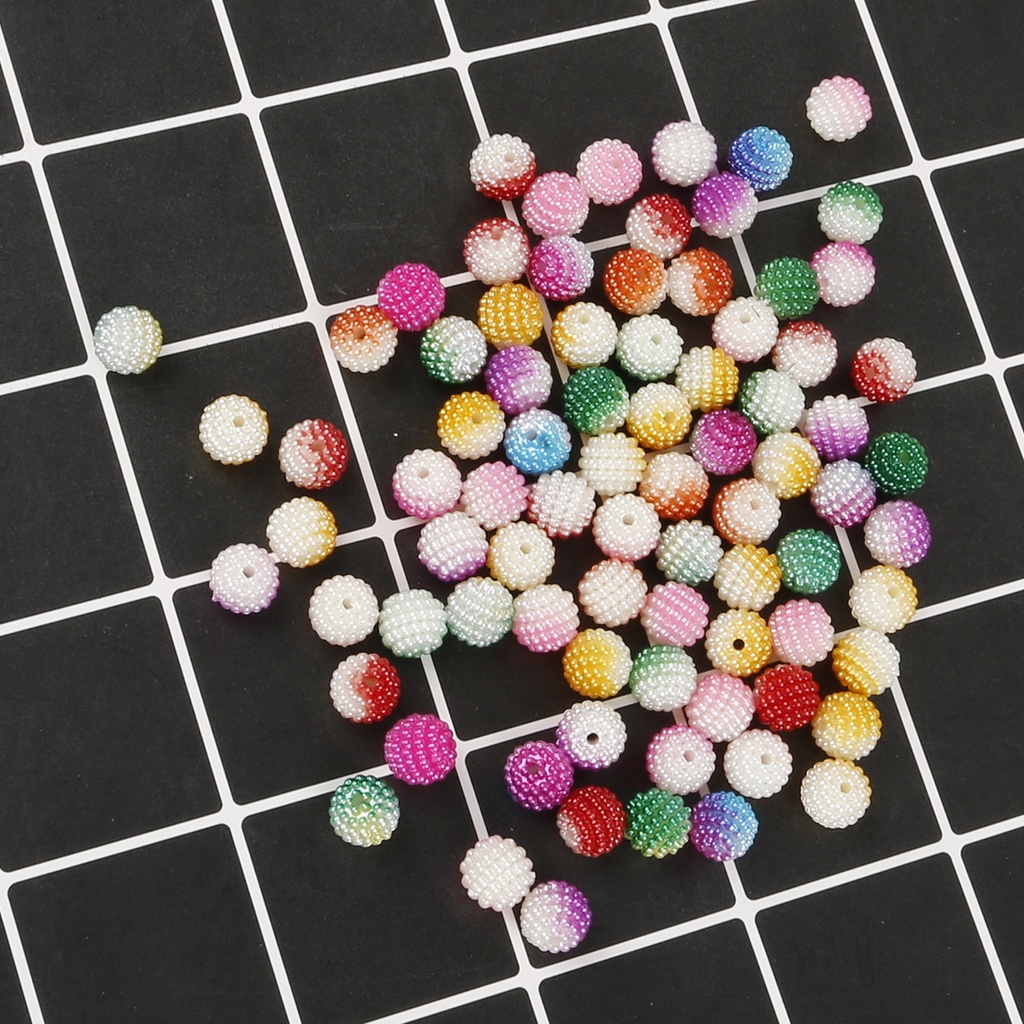 10 Mm Campuran Warna Cemerlang 50 Pcs Plastik ABS Manik-manik Mutiara Imitasi 1.5 Mm Lubang Temuan Perhiasan DIY Fashion Perhiasan Membuat