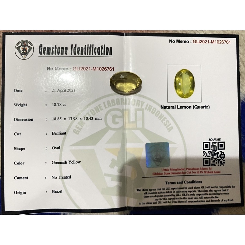 Natural Lemon Citrine Quartz (Brazil)