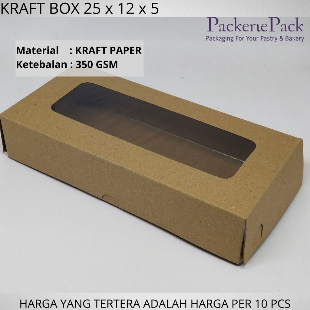 

(10 PCS ) KOTAK DUS KUE KRAFT UK 25 x 12 x 5 / BOX 12X25X5 / DUS 12 X 25 X 5