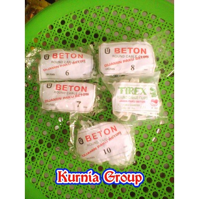 KLEM KABEL PAKU BETON CABLE CLIP TEMPEL KABLE KE TEMBOK 1 PAK CLIPS CLAMP CHARGA GROSIR TERMURAH