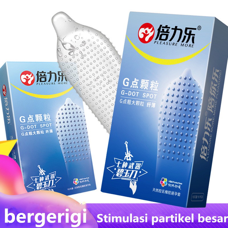 kondom bergerigi 10PCS (ORIGINAL PRODUCT) Titik G-dot bergerigi Tighten Spot