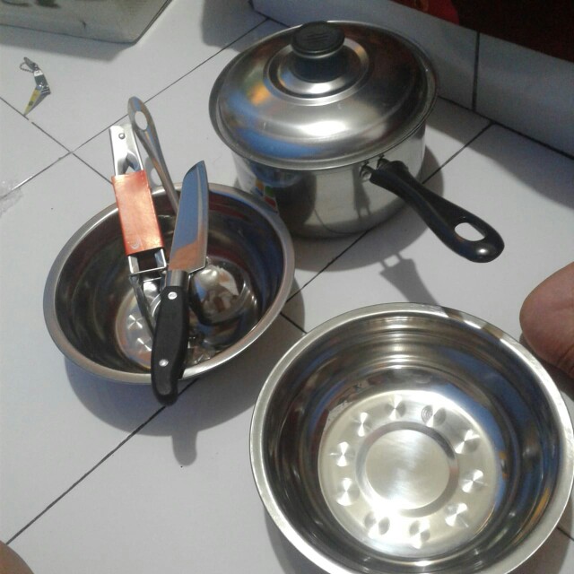 Pisau Dapur Stainless Tajam Knife Buah Sayur Daging Murah Ringan Polos Runcing