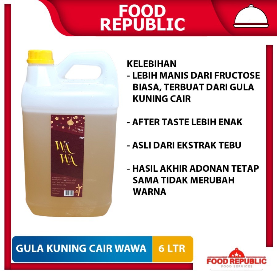 GULA CAIR WAWA 1 KG SIRUP FRUKTOSA PERISA TEBU ALAMI FRUCTOSE HALAL