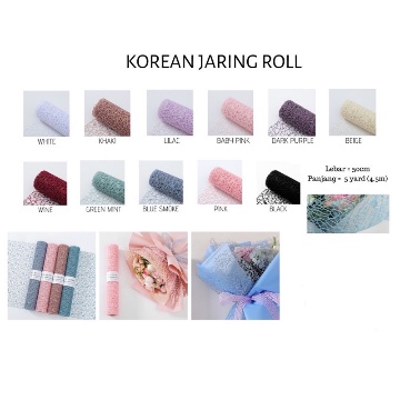 ( Yard 50x70 ) KOREAN JACQUARD NET - POLINET MESH JARING BESAR 50 CM X 70 CM - FLOWER WRAPPING PAPER KERTAS BUNGA / FANCY / MESH JARING LABA LABA / BUKET / FLORIST