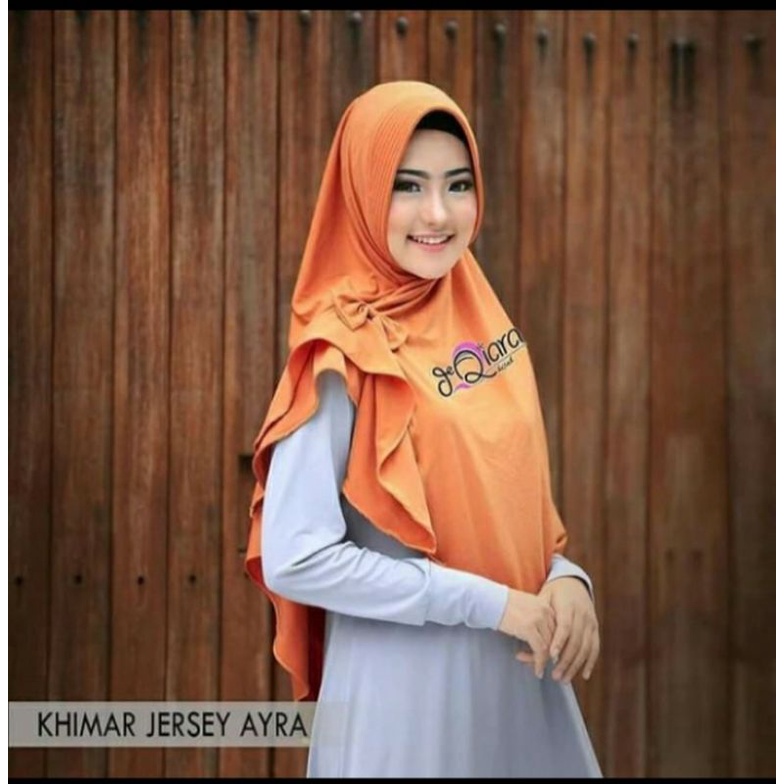 Jilbab Hijab Bergo Polos Branded Khimar Jersey Ayra original Deqiara Hijab