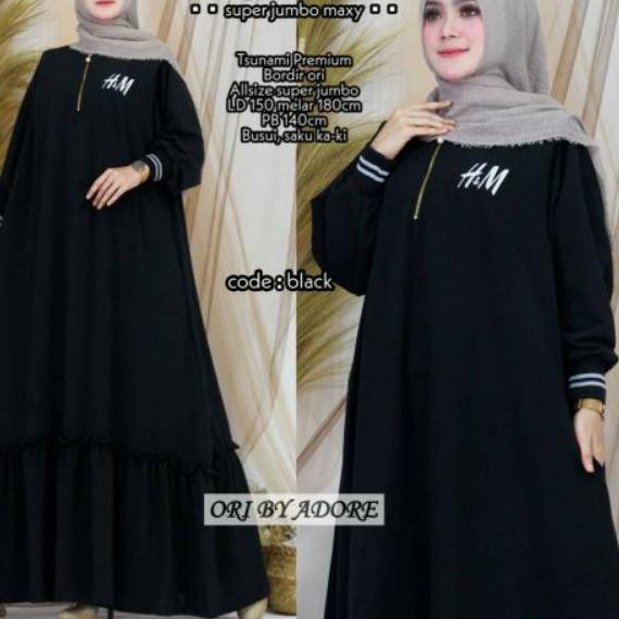 Gamis kaos super jumbo ld 140 150  xxxxl xxxl adem