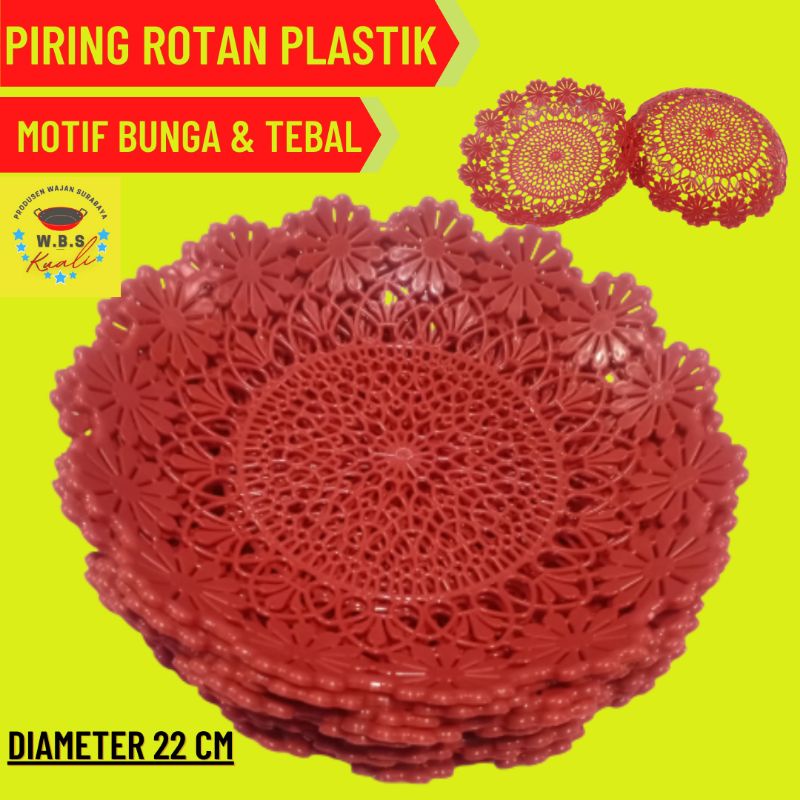 PIRING ROTAN PLASTIK TEBAL