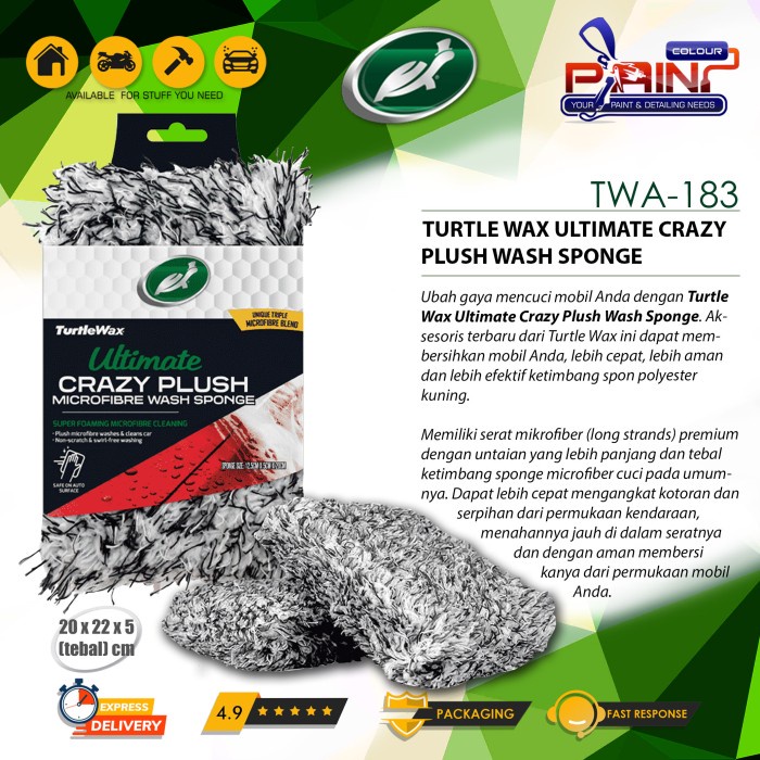 Turtle Wax Ultimate Crazy Plush Microfiber Wash Sponge TWA-183