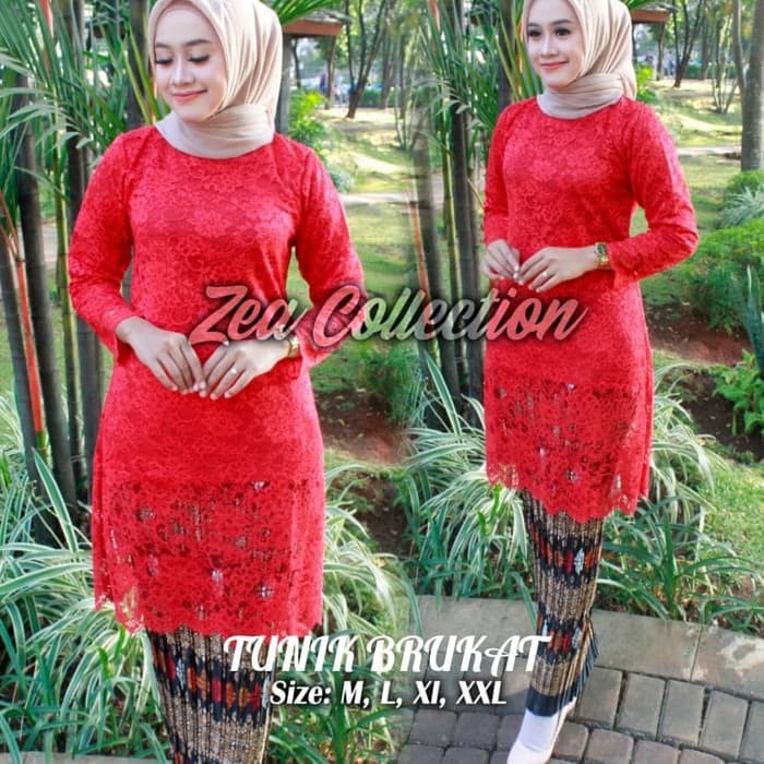 set kebaya brukat tunik berkualitas