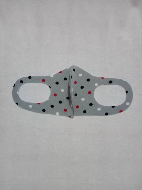 MASKER KAIN SCUBA MOTIF POLKADOT 2 BAHAN PREMIUM KUALITAS BAGUS