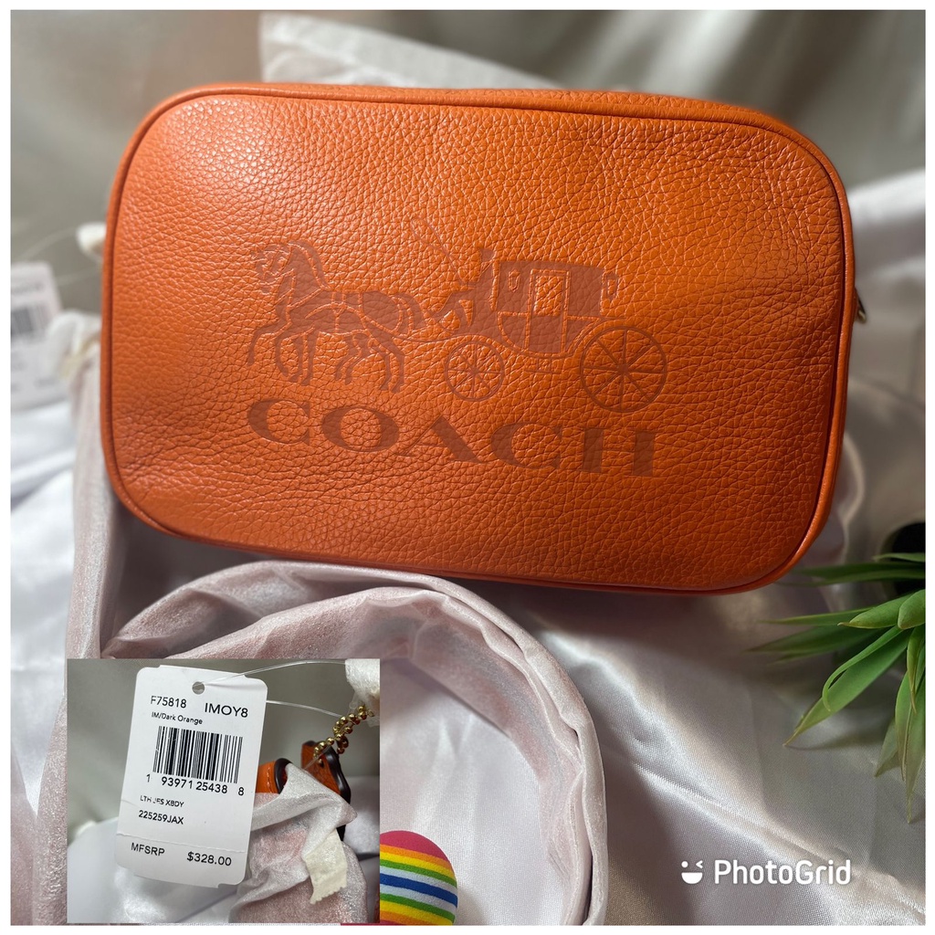 Tas Coach Jess Crossbody Dark Orange New Original