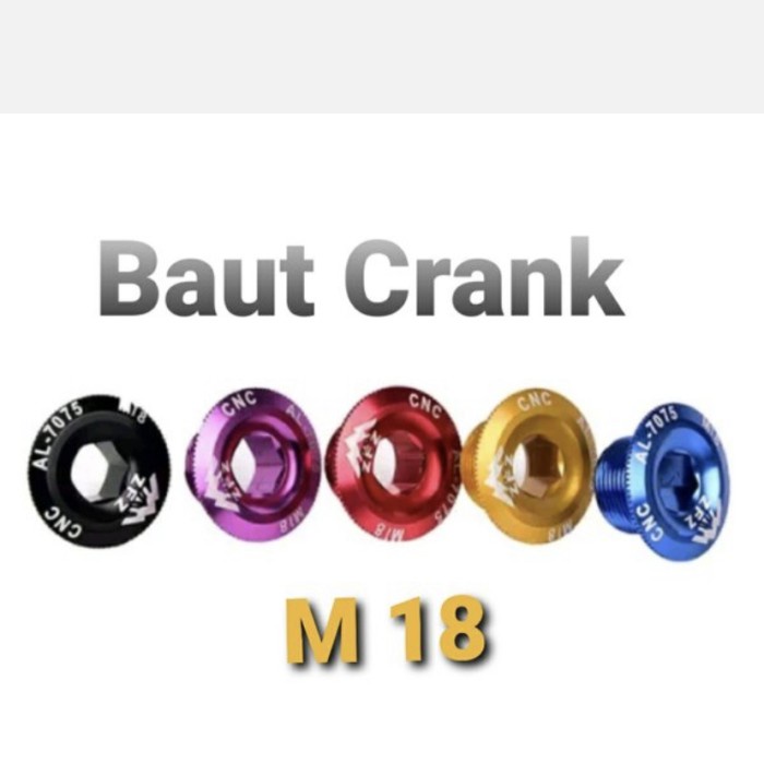 Baut tutup Crank Arm M18 HT2 sebelah kiri