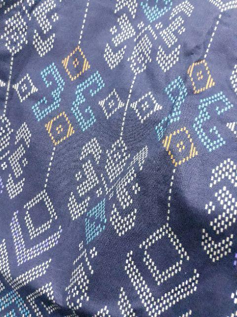 Kemeja Batik Panjang Songket Pria Cowo Kerja Kantor Hitam