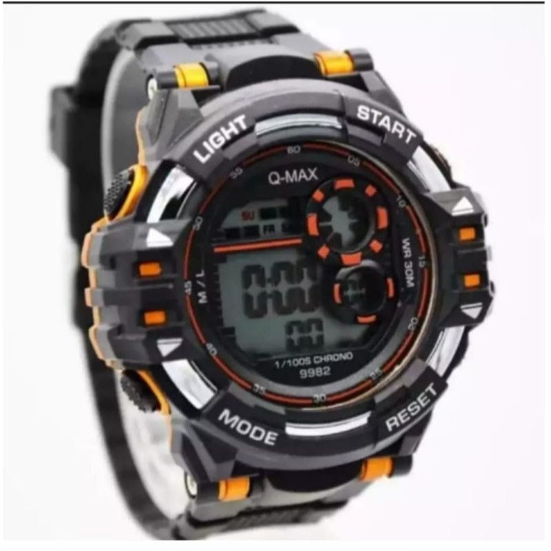 JAM SPORT HITAM PRIA DIGITAL WATER RESISTANT FASHION TERMURAH