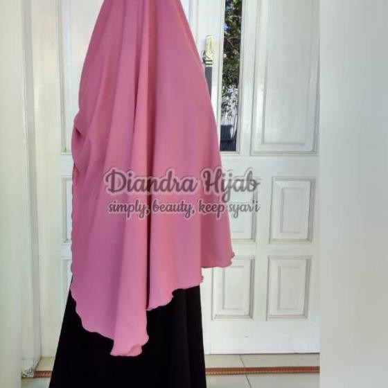 TGI [Diandra Hijab]Jilbab Wollycrepe Syar'i XXL Kerudung Wollycrepe Jumbo Khimar Syar'i Pet Antem Mu