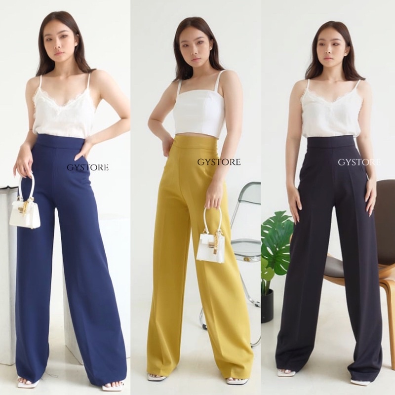 Nami Pants | Celana Kulot Scuba Highwaist