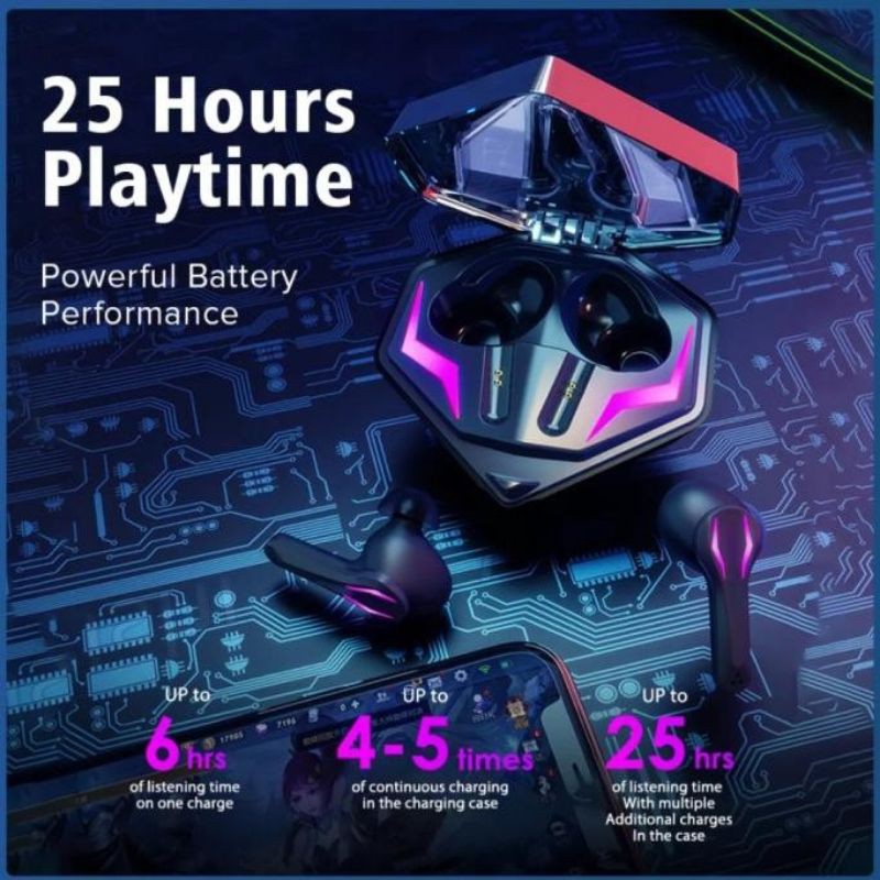 ZNT GamePods / Max Gaming Bluetooth Headset Gaming Dual Mode Latency Rendah Untuk PUBG