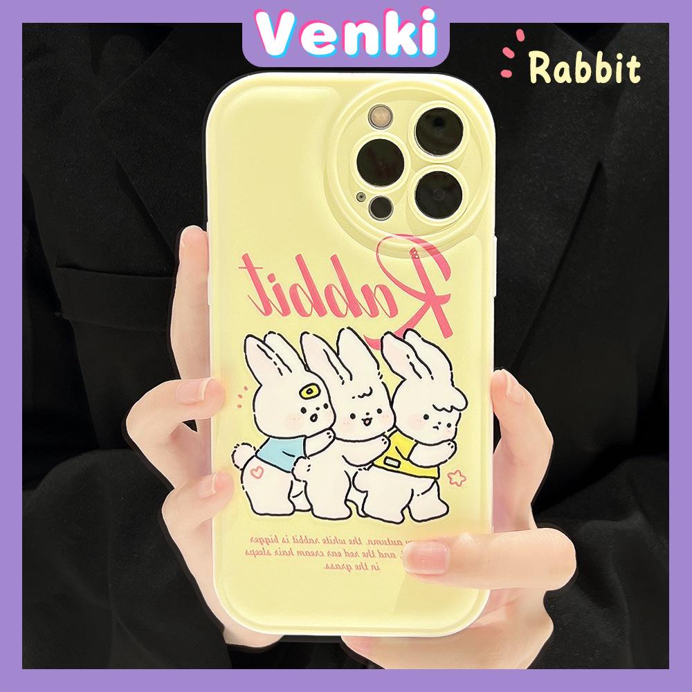 iPhone Case TPU Silicone Soft Case Airbag Shockproof Protection Camera Cute Cartoon Rabbit Compatible For iPhone 11 Pro Max 13 Pro Max 12 Pro Max 7Plus xr XS Max