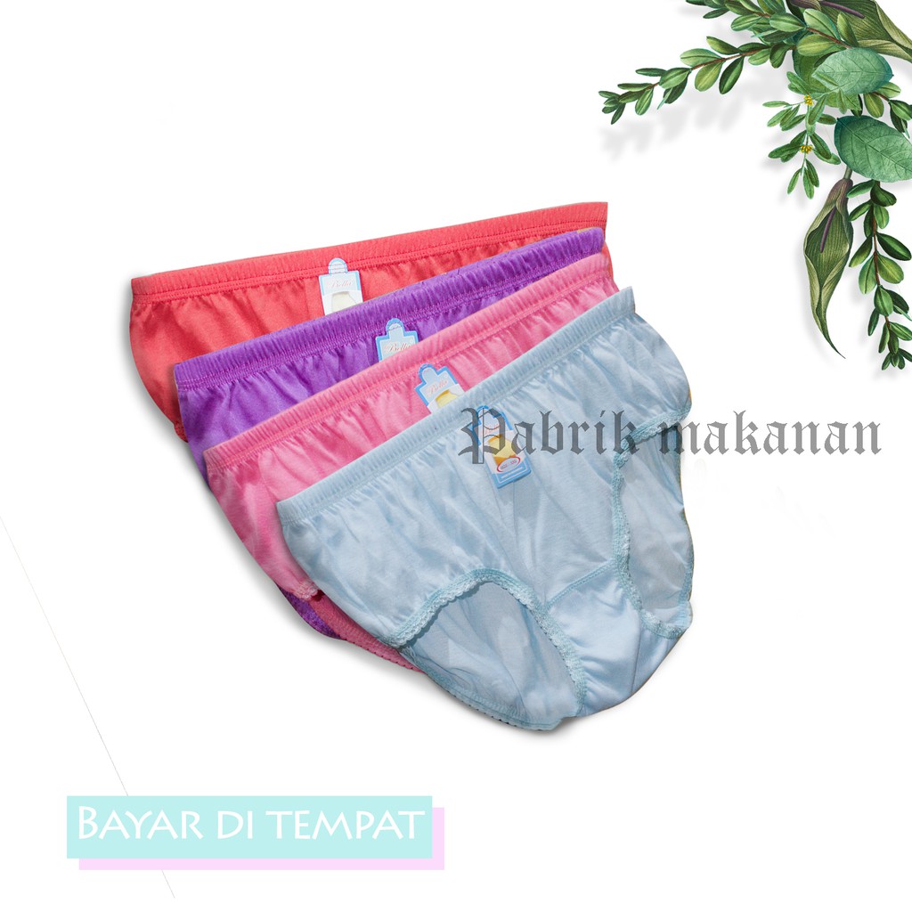 CD CELANA DALAM WANITA MURAH MOTIF POLOS BAHAN KATUN WARNA DIKIRIM RANDOM