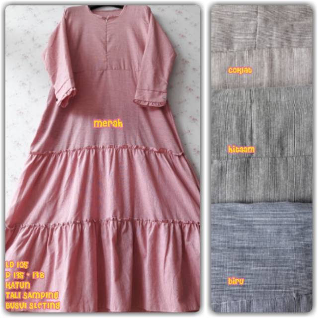 GAMIS KATUN KOTAK SALUR REMPEL SUSUN OMBAK KRIWIL