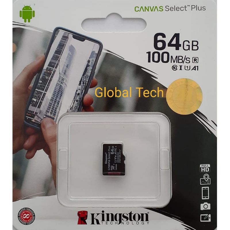 Memory Card MicroSD Kingston 64GB CLASS 10 Canvas Select Plus