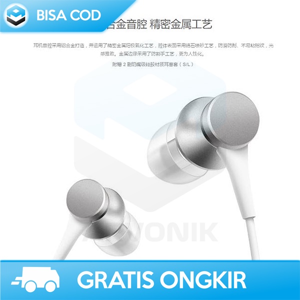 HANDSFREE HEADSET ORIGINAL XIAOMI MI PISTON HUOSAI 3 FOR SAMSUNG OPPO