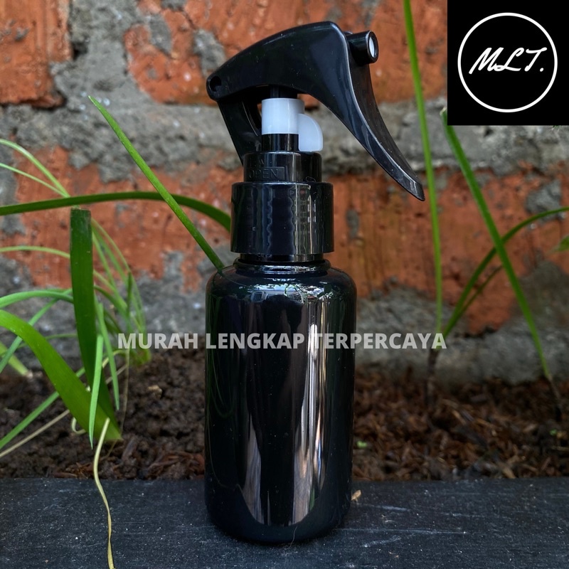 BOTOL SPRAY 60 ML TRIGGER HITAM TUBULAR TRIGER SPRAYER PET 60ML HITAM