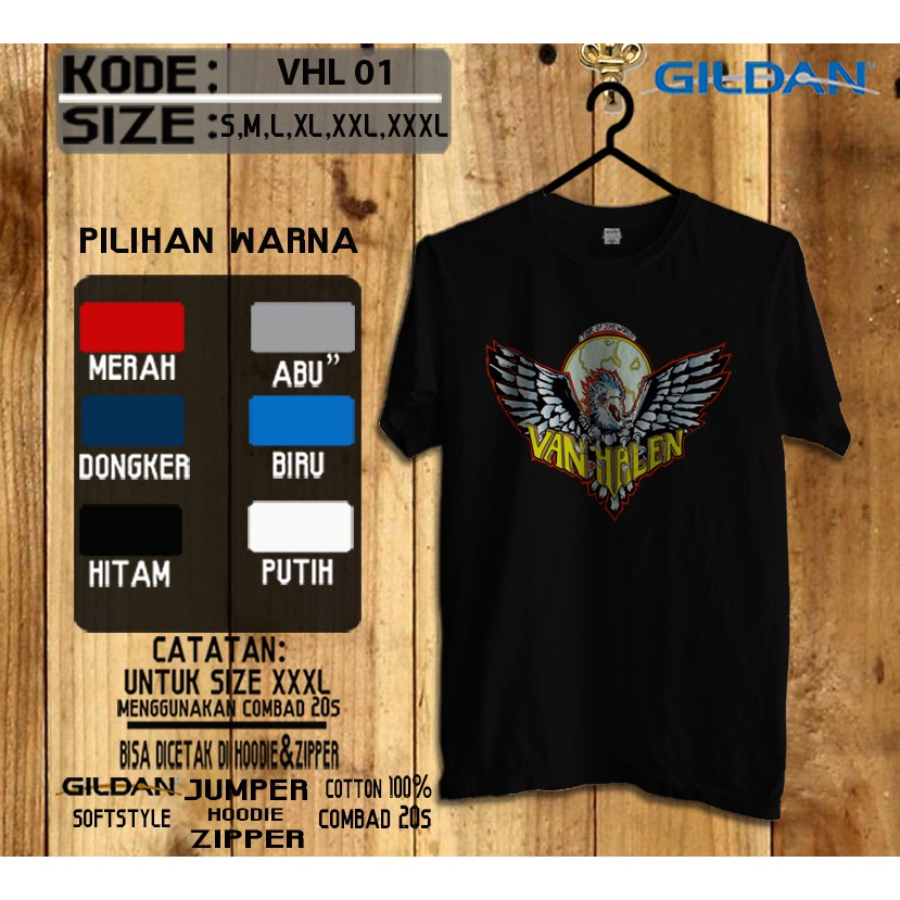 Kaos van halen band original gildan softstyle vhl01