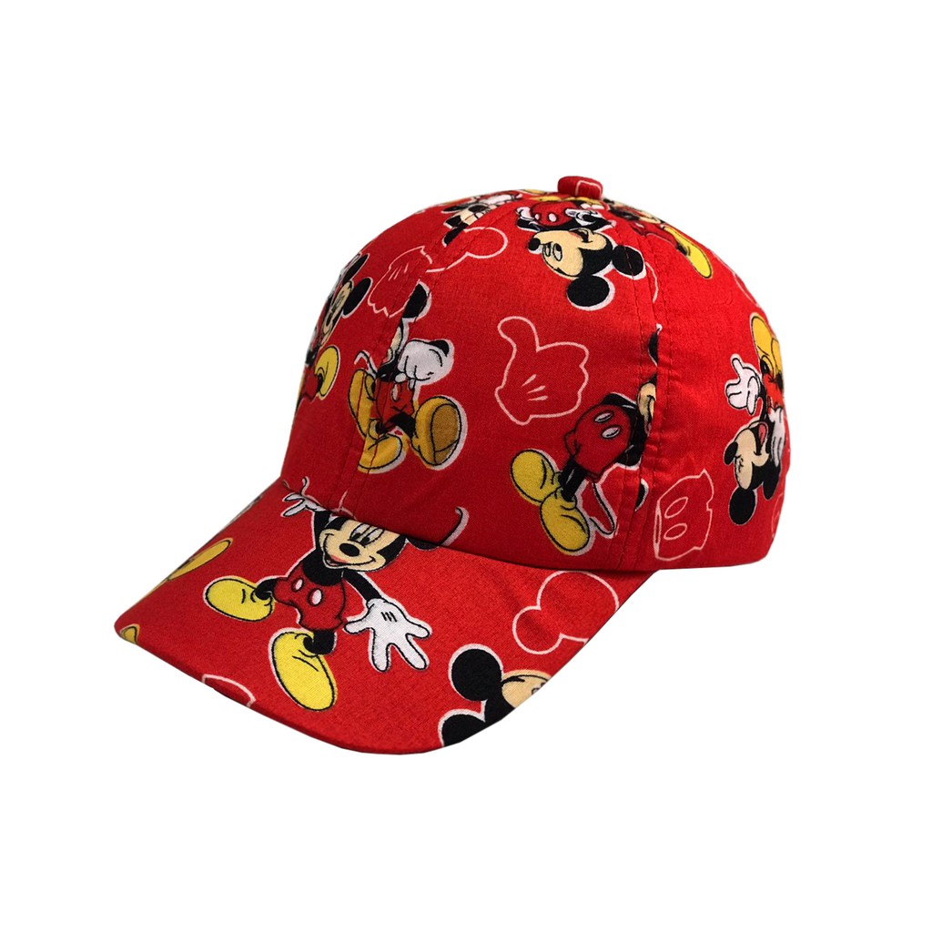 Topi Anak Mickey Mouse / Topi Bassball Anak Karakter / Topi Anak lucu-Merah