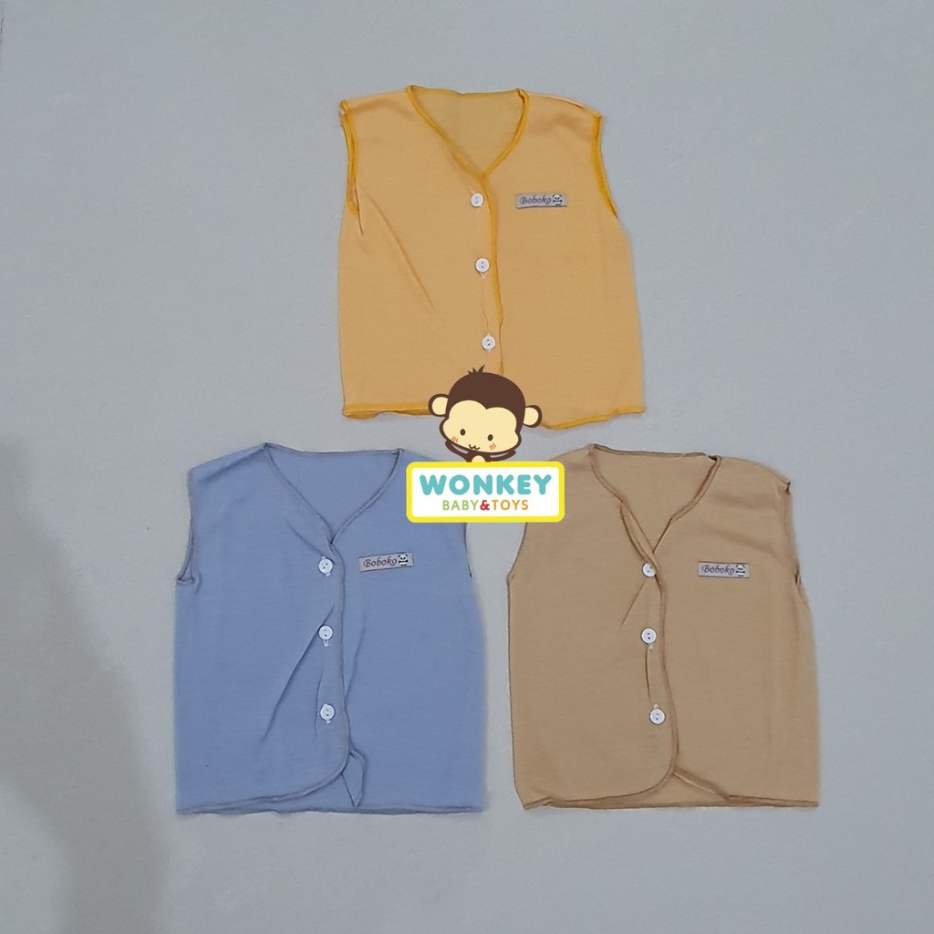 Baju Bayi Newborn Pastel Gradasi / Baju Bayi Panjang / Baju Bayi Pendek / Baju Bayi Kutung / Buntung 0-3 Bulan Boboko / Andreatex-Kutung GRD MUDA 1pcs