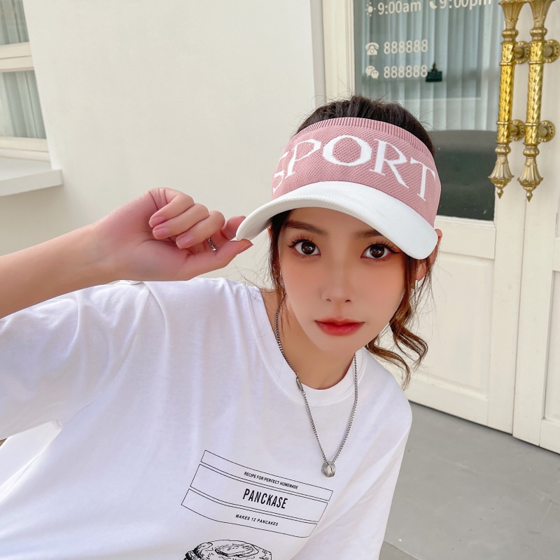 T&amp;Y Topi Golf Rajut SPORT NEW Baseball Cap Sport Senam Zumba Jogging Topi Pantai Korea Fashion Wanita Visor Hat Murah Import