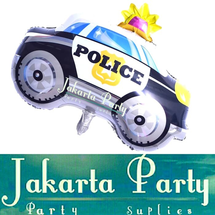 Balon Foil Mobil Polisi / Police Foil Car / Balon Karakter Cars