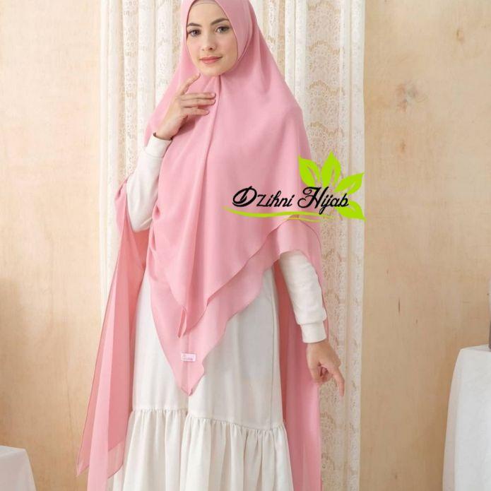 Paling Murah Jilbab hijab instan CERUTY 2 layer jumbo syari murah Atifa Warna dusty Original Dzihni 