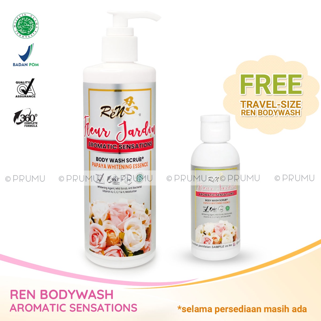 Ren Body Wash Scrub - Sabun Pepaya Cair - Shower Scrub - Sabun Mandi Cair - Sabun Pepaya Cair