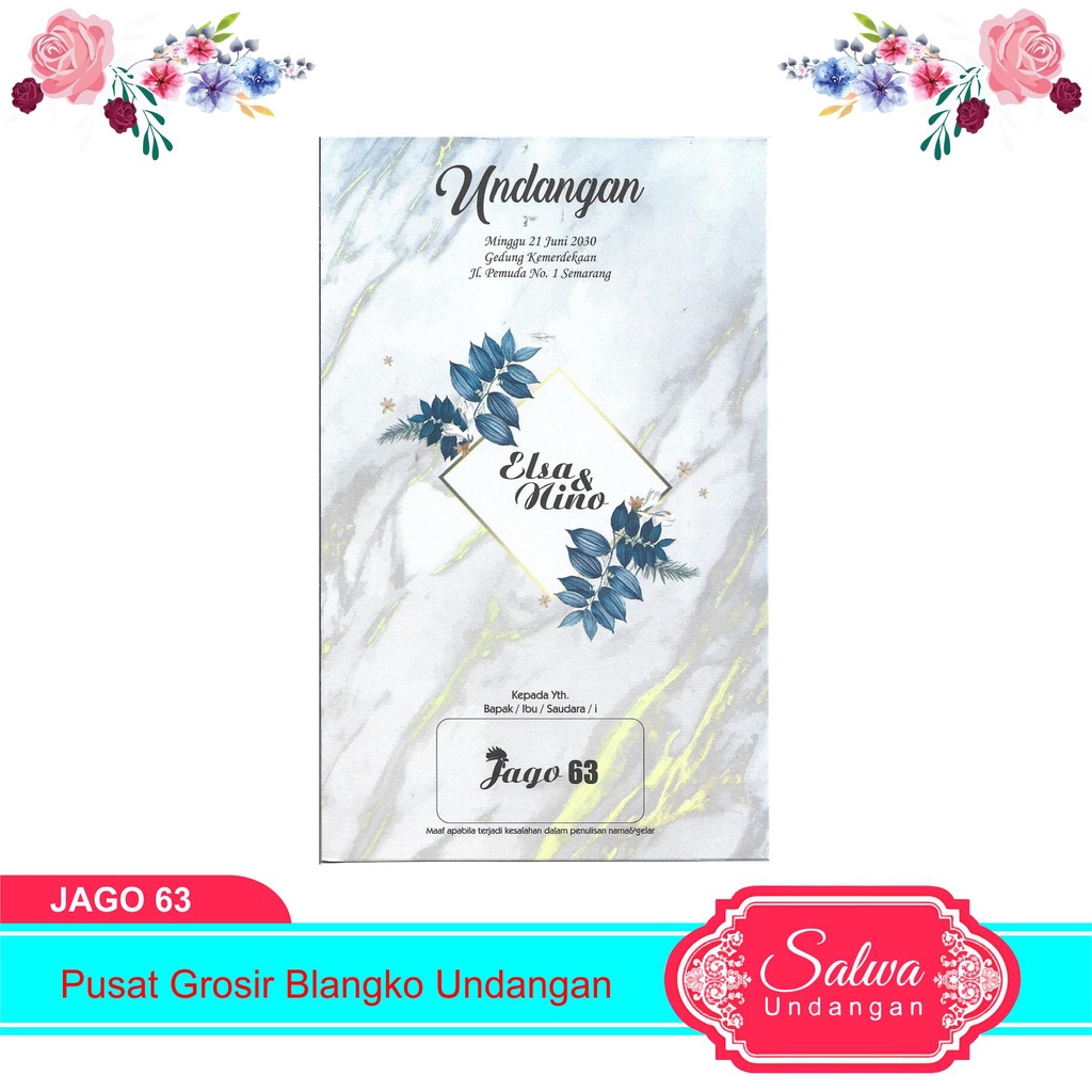 Blangko Undangan Jago 63 Harga Murah